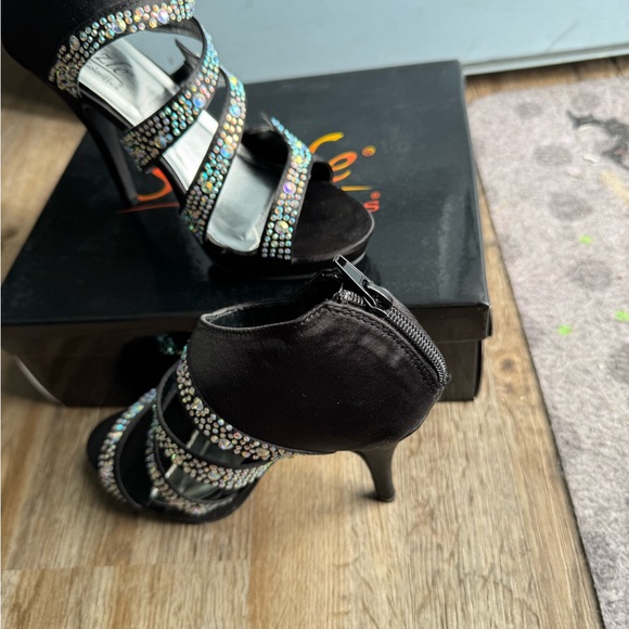 Black Rhinestone Heels - Picture 3 of 5